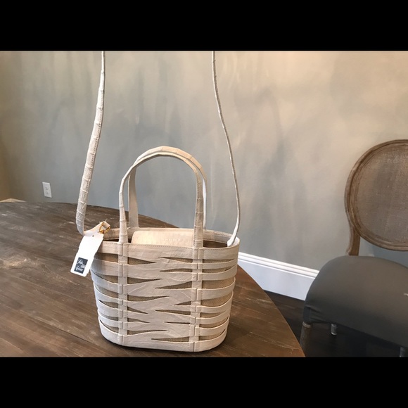 Nancy Gonzalez Crocodile & Raffia Tote - Picture 5 of 10